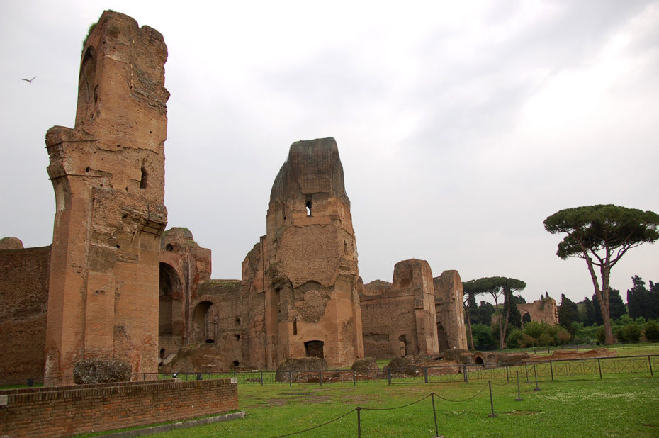 Construction des thermes de Caracalla