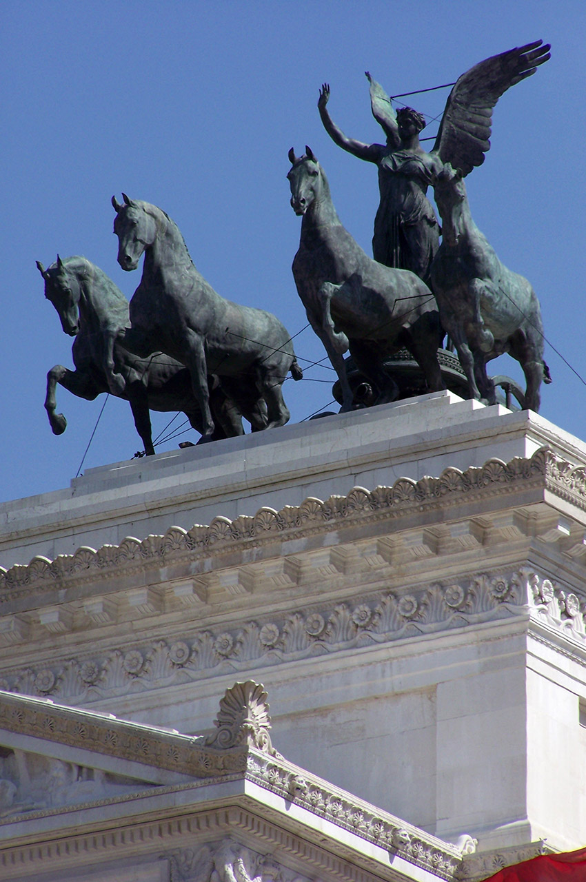 Statue Déesse Victoria quadrige