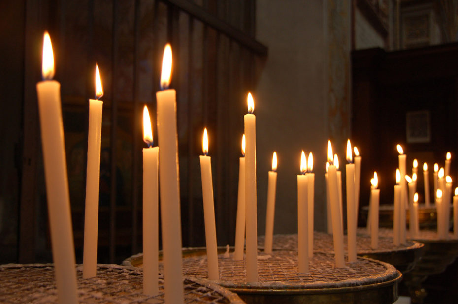 Bougies à Santa Maria in Trastevere