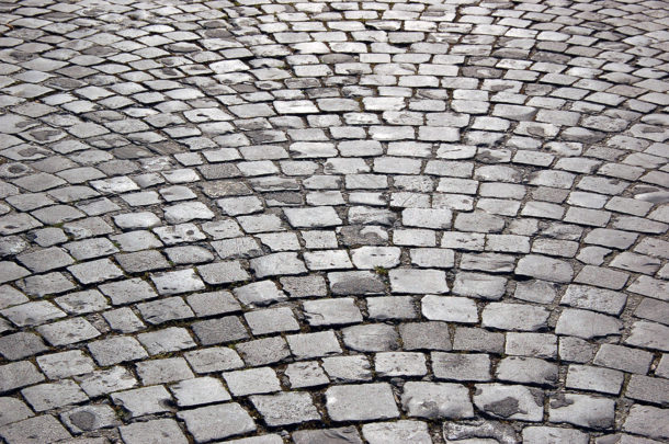 Rue pavée dans Rome