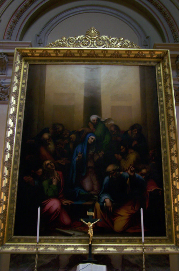 Peinture dans l'une des chapelles