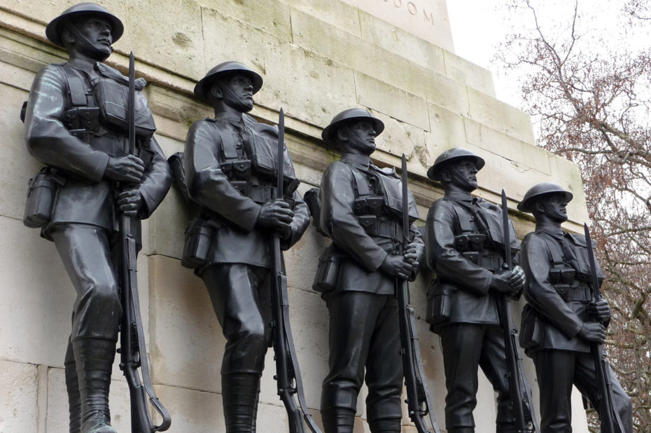 Les 5 soldats de bronze du Guards Memorial