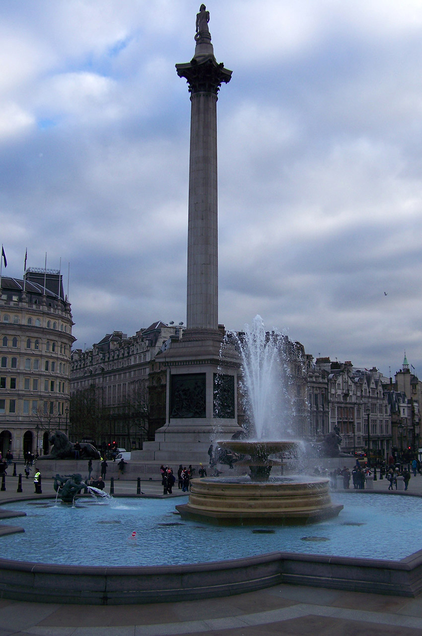 La colonne Nelson à Trafalgar Square