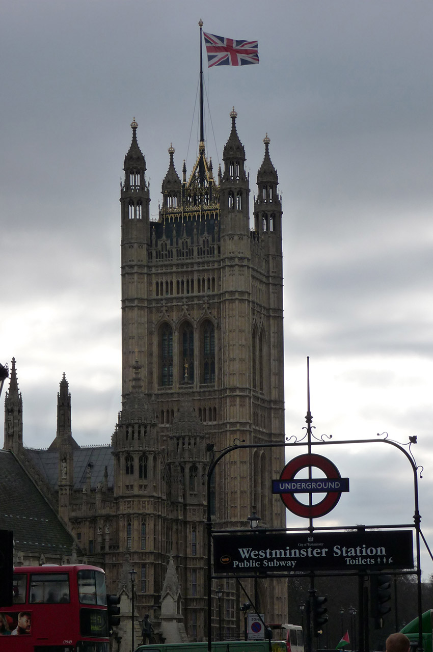 La Victoria Tower (Tour Victoria) à Westminster