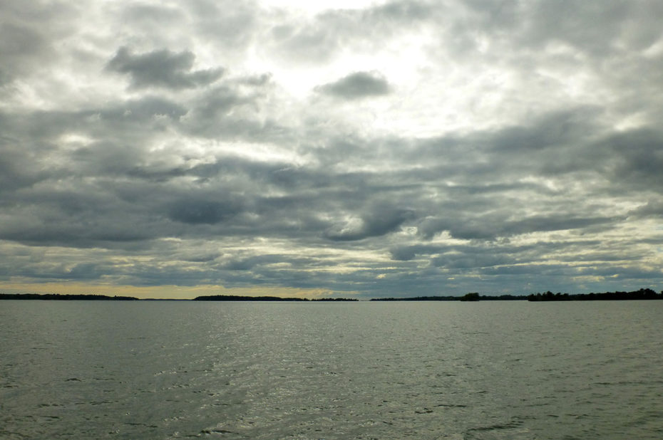 Crépuscule sur le fleuve Saint-Laurent