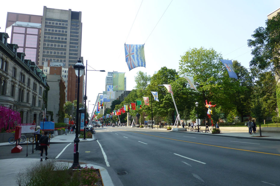 La rue Sherbrooke est l'une des plus longues de Montréal