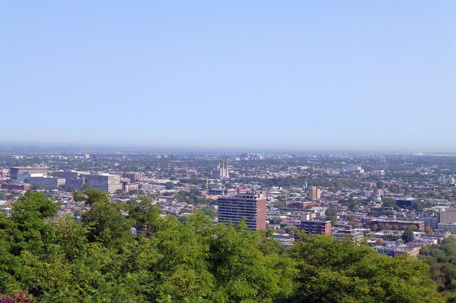 Vue sur Montréal depuis le belvédère du Mont Royal