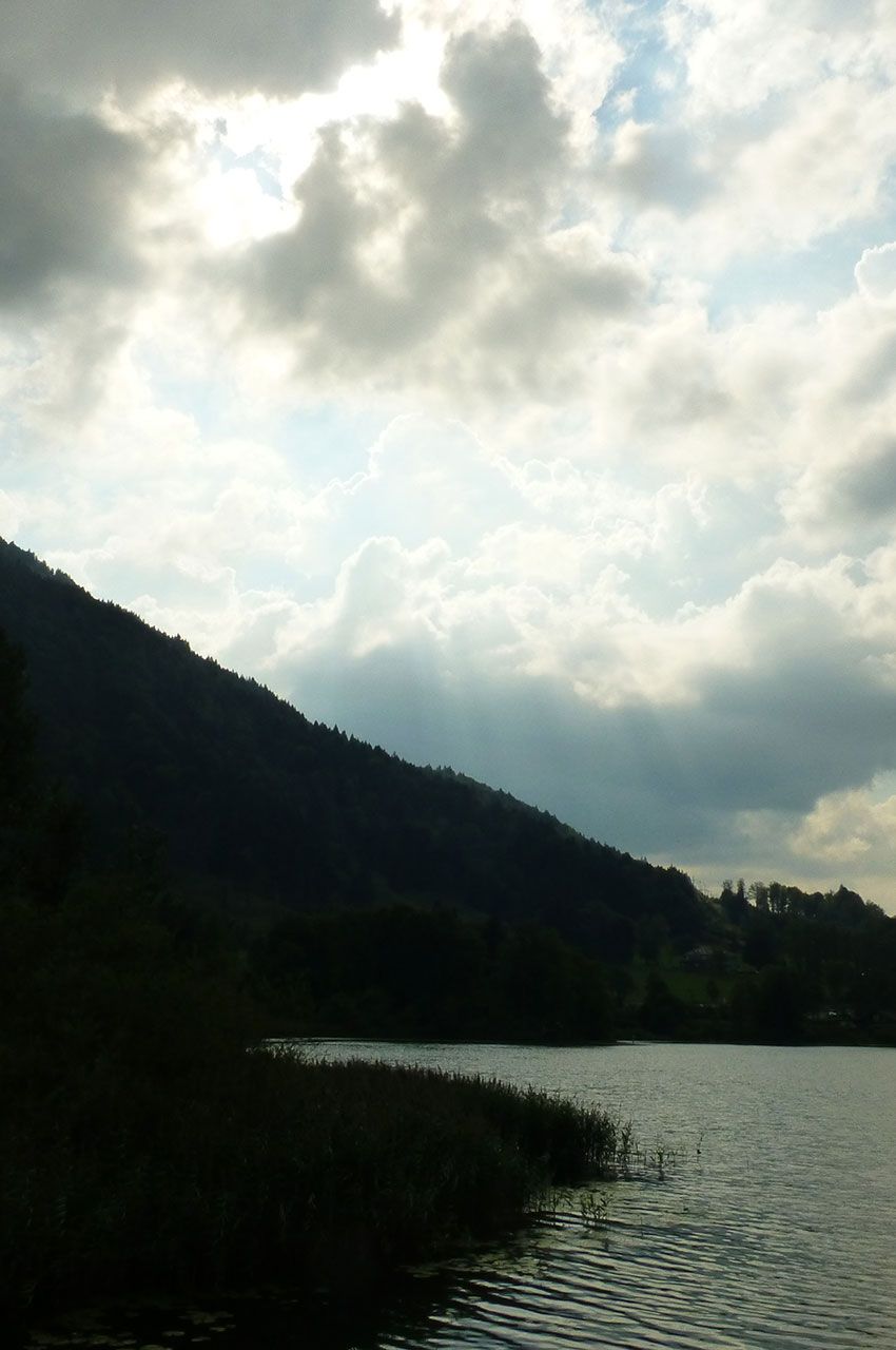 Crépuscule sur l'étang Stockenweiler Weiher