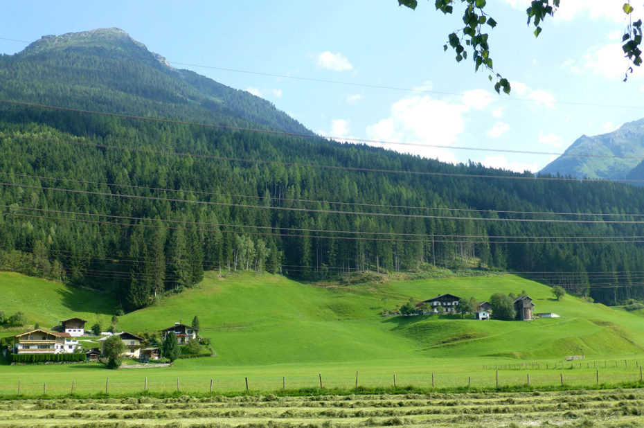 Des chalets entourés de pelouses impeccables