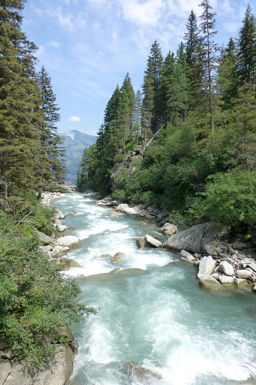 La rivière Krimmler Ache avant les cascades