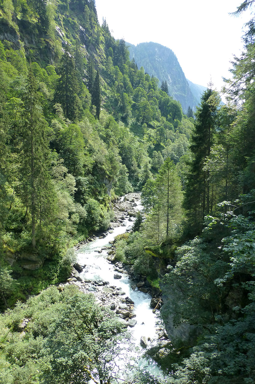 Le ruisseau serpente dans la vallée de Habach