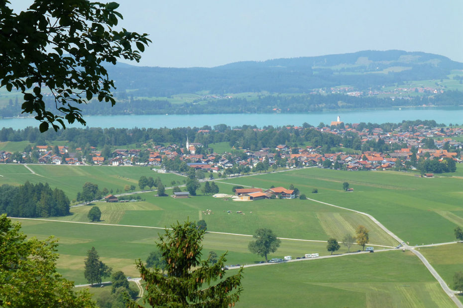 Vue sur le Pollät (rivière) et la vallée de Hohenschwangau