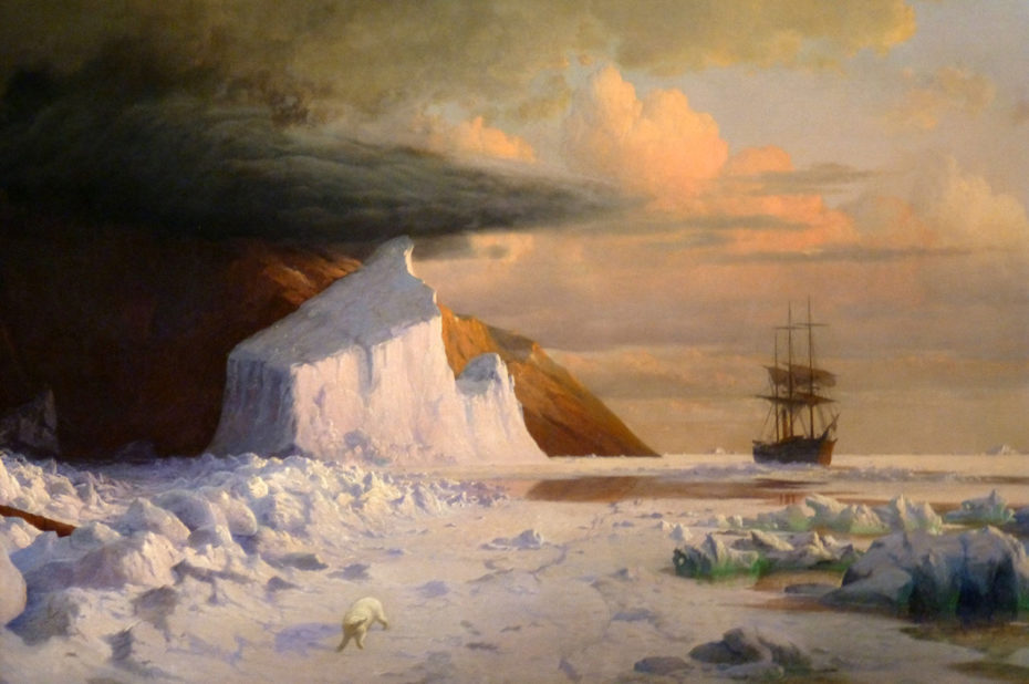 Un été arctique : plate à travers le peloton dans la baie de Melville de William Bradford