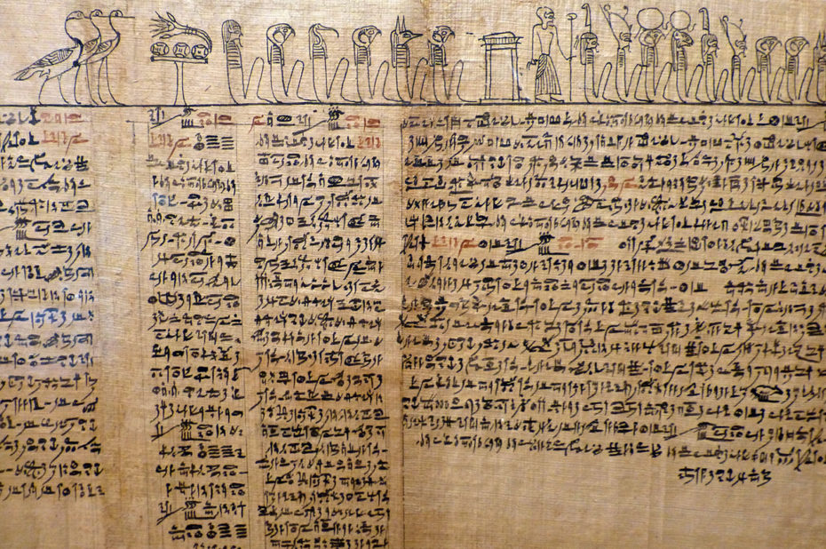 Extrait d'un papyrus égyptien