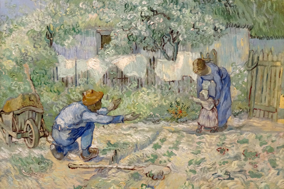 Les premiers pas, d'après Millet de Vincent Van Gogh