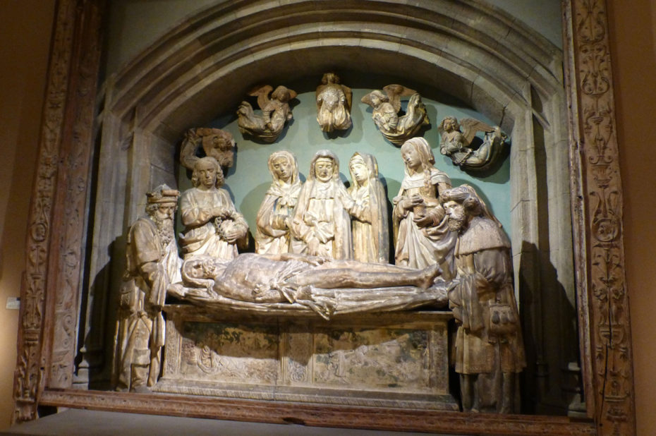 Mise au tombeau du Christ, calcaire datant de 1515