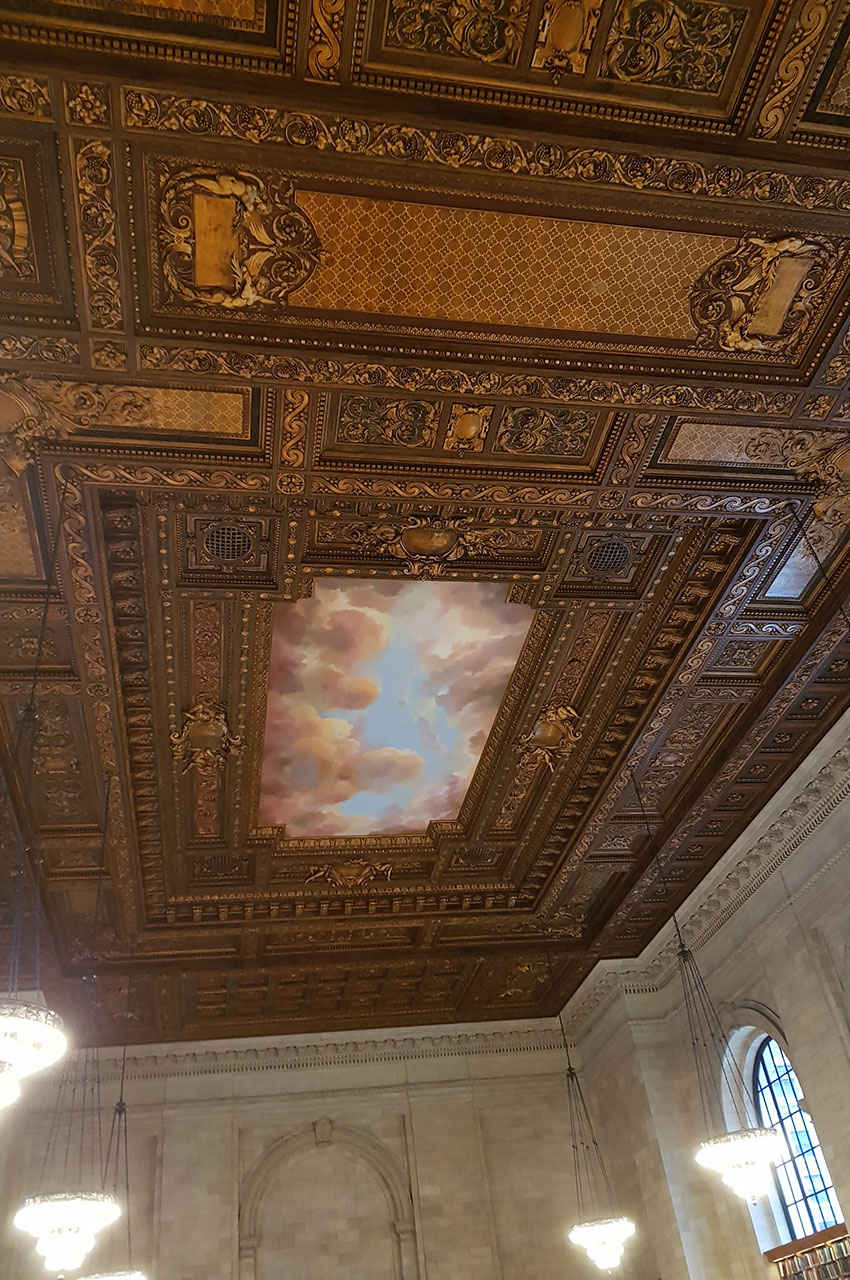 Plafond de la Bill Blass Public Catalog Room