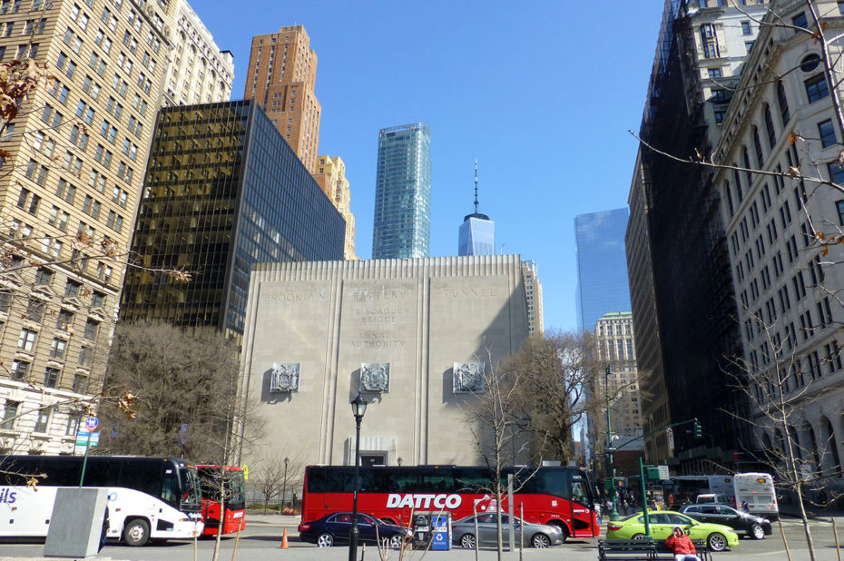 Au sud de Manhattan, au niveau du Brooklyn Battery Tunnel