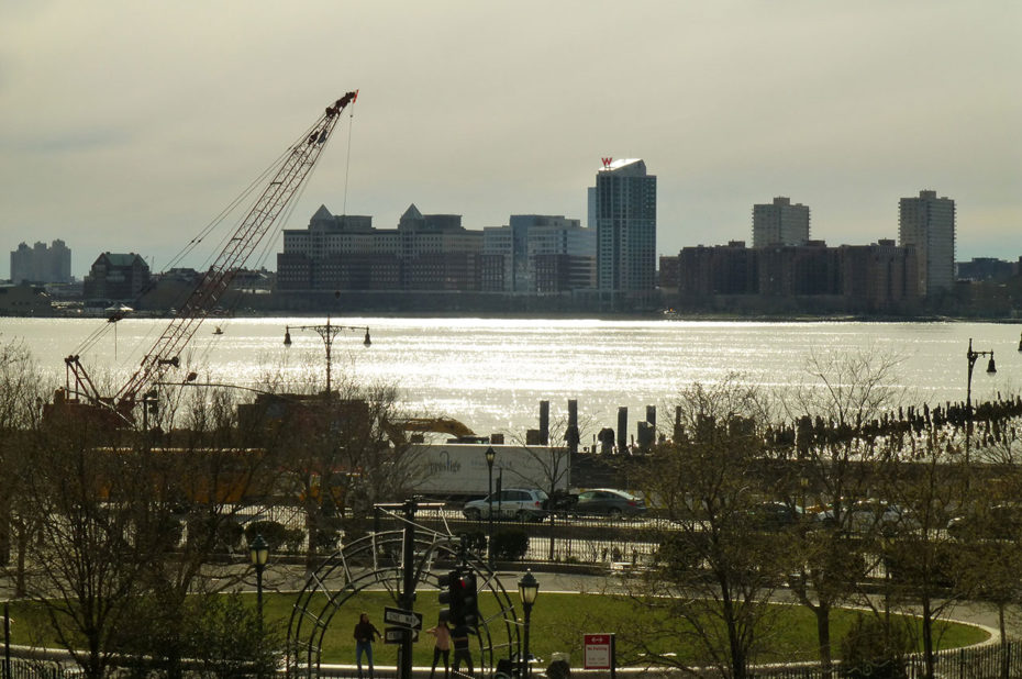 Coucher de soleil sur le fleuve Hudson