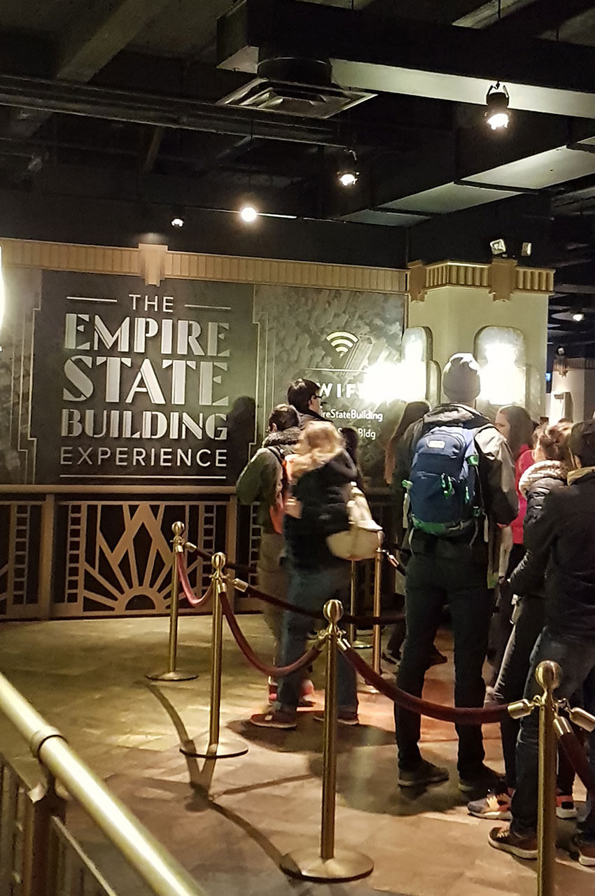 File d'attente à l'entrée de l'Empire State Building