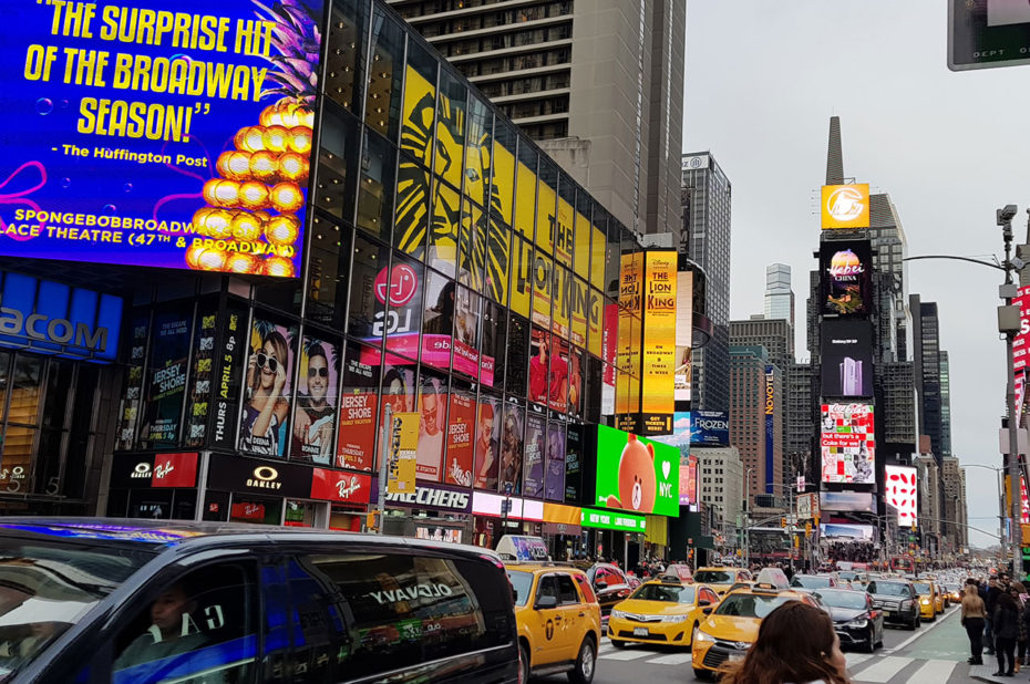 Times Square voit passer plus de 300 000 personnes chaque jour