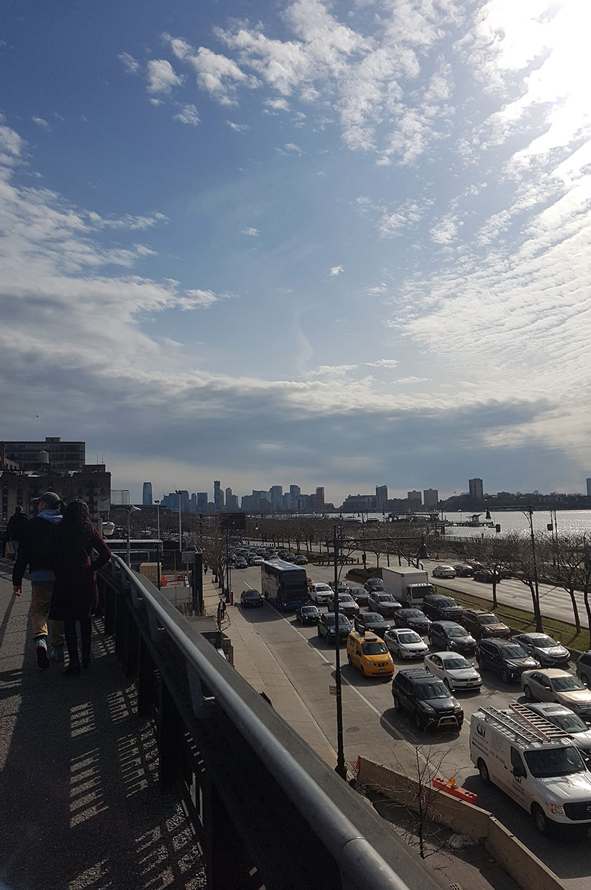 Vue sur l'Hudson River depuis la High Line