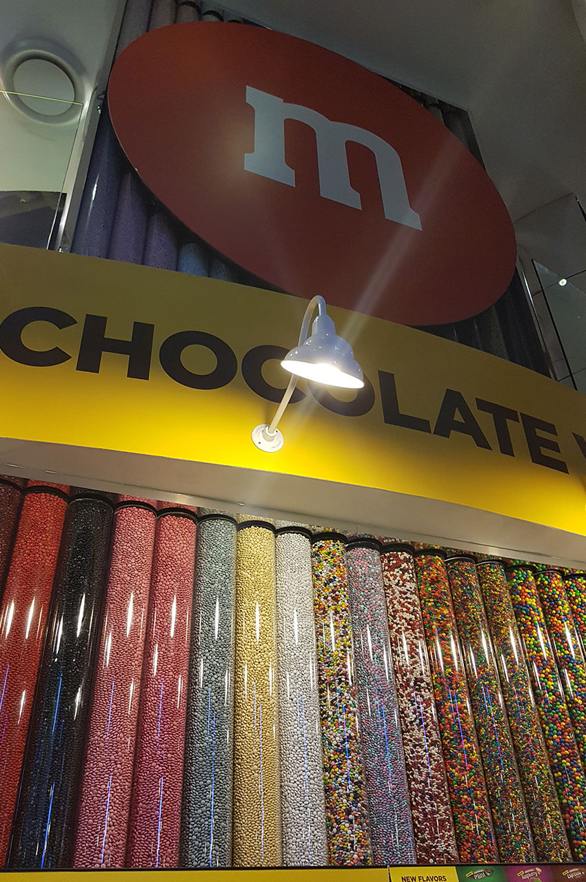 Des couleurs par milliers à la boutique M&Ms de Times Square