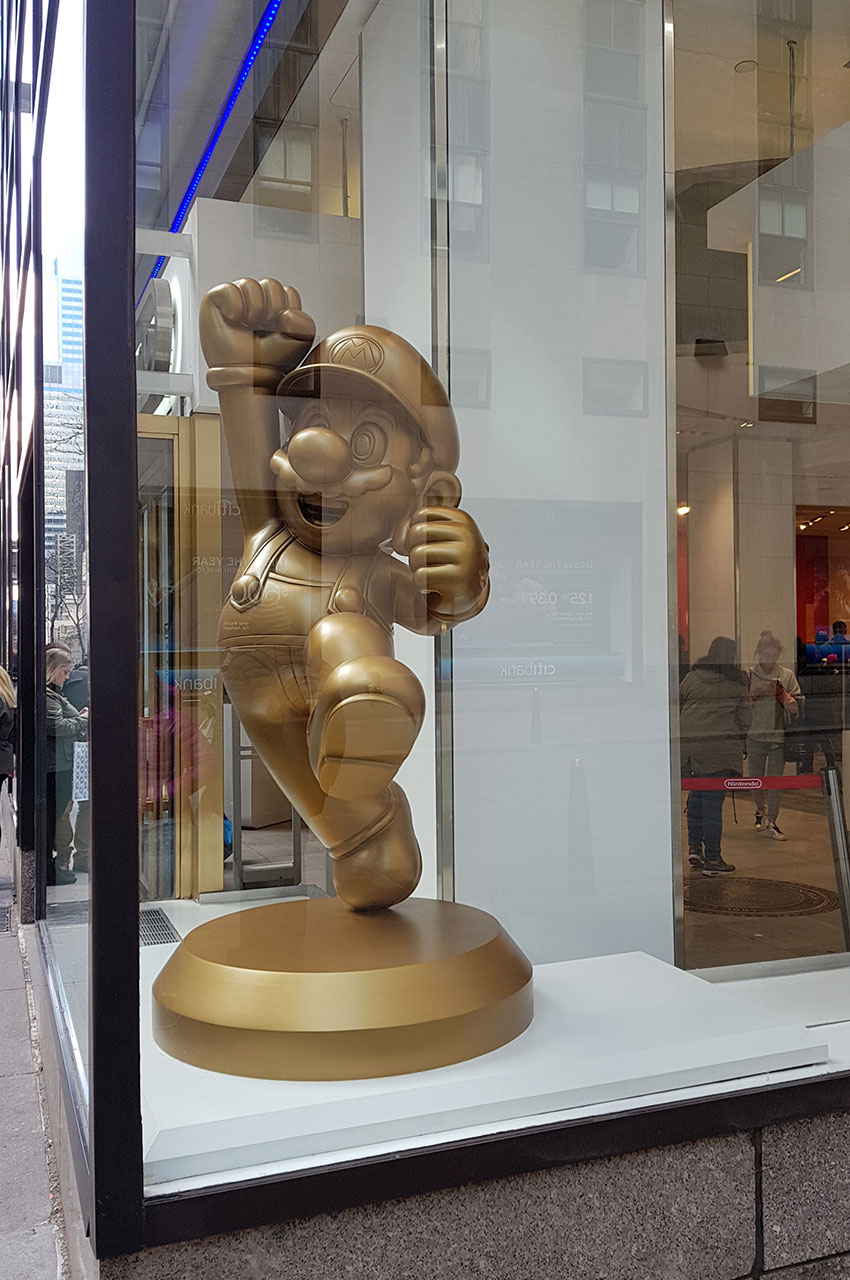 La vitrine du Nintendo Store de New York