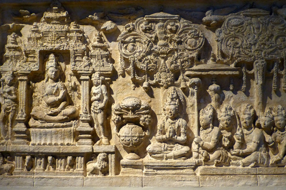 Relief provenant du temple Borobudur