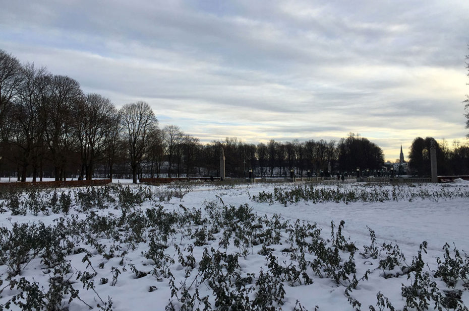Le parc Vigeland sous la neige