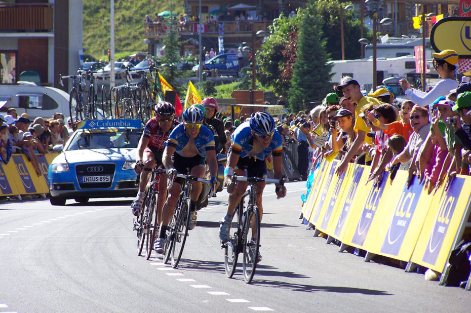 Arrivée du Tour de France 2008 à l'Alpe d'Huez