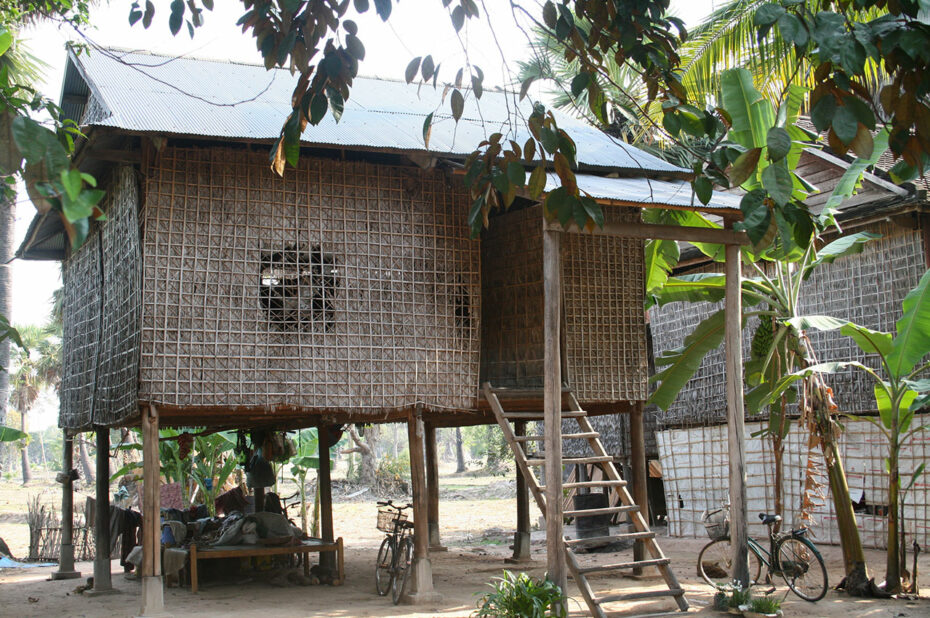 Habitat traditionnel au Cambodge