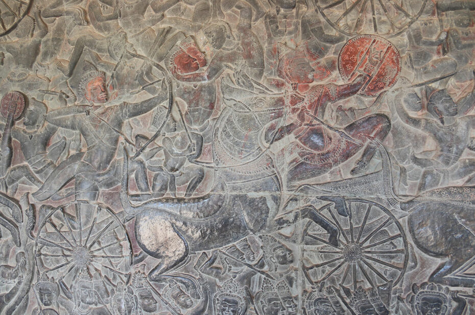 Autre vue du bas-relief de la bataille de Kurukshetra