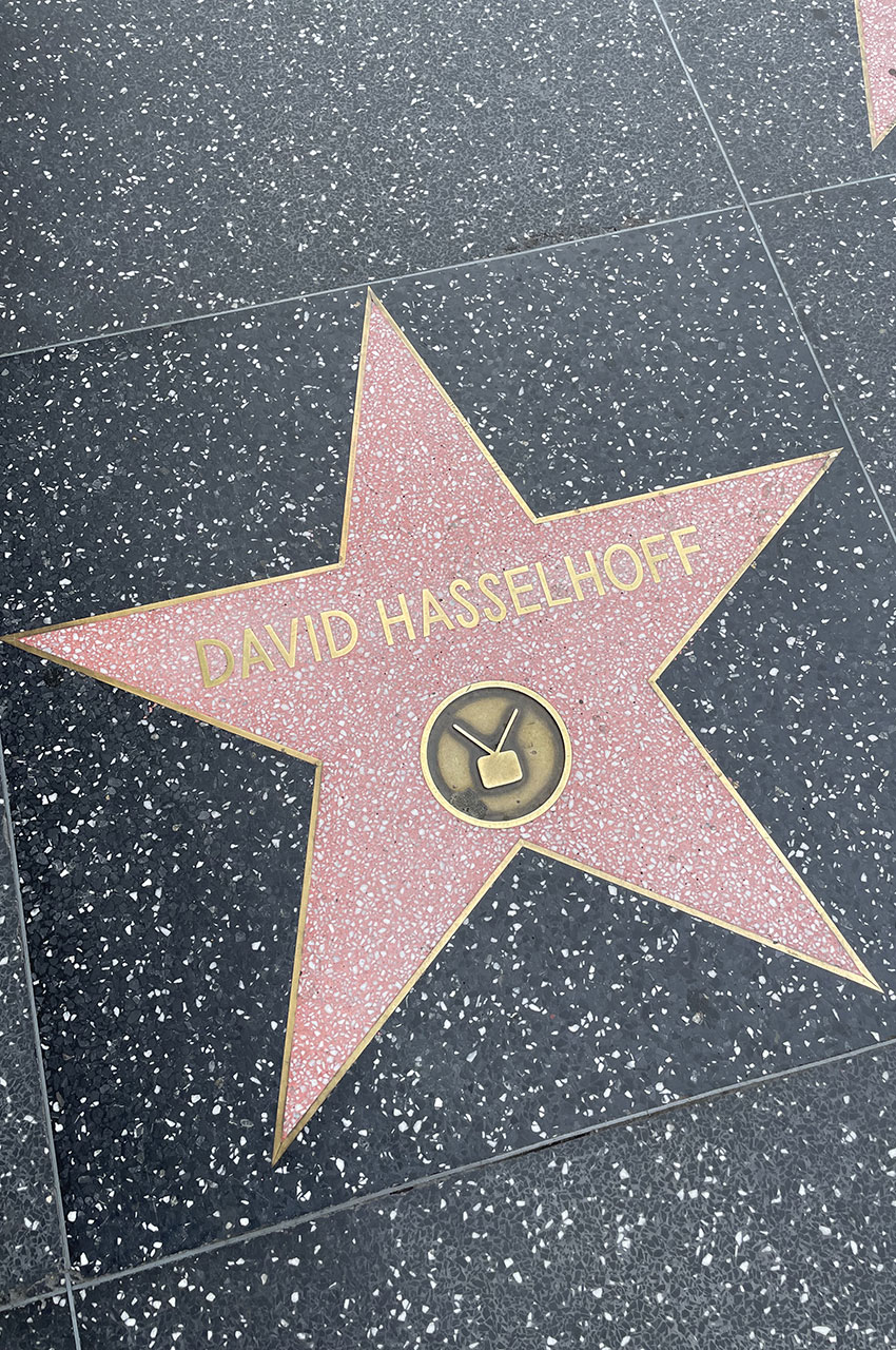 Étoile de David Hasselhoff, Mitch de Alerte à Malibu