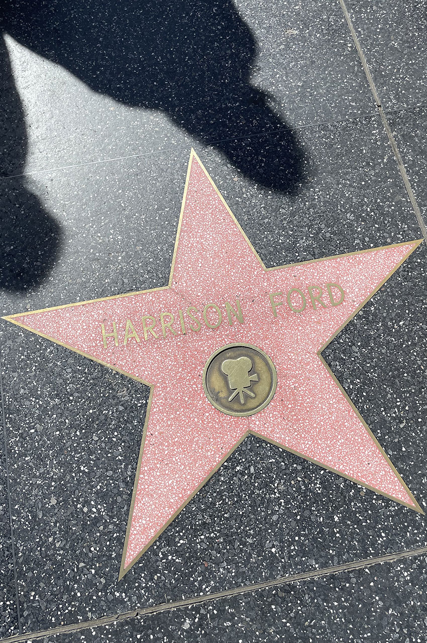 Étoile de Harrison Ford, le célèbre Indiana Jones