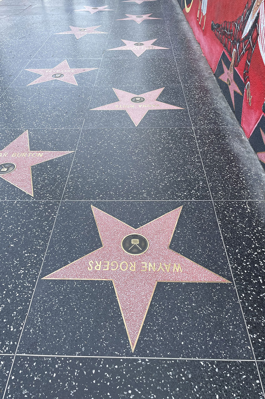 Les étoiles du célèbre Walk of Fame