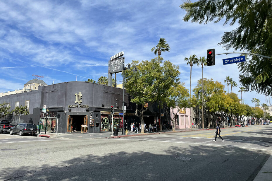 Hollywood Boulevard, à l'angle de Cherokee Avenue