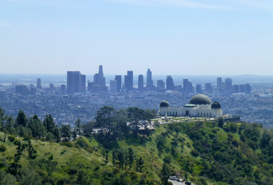 Vue magnifique sur Los Angeles depuis l'observatoire Griffith
