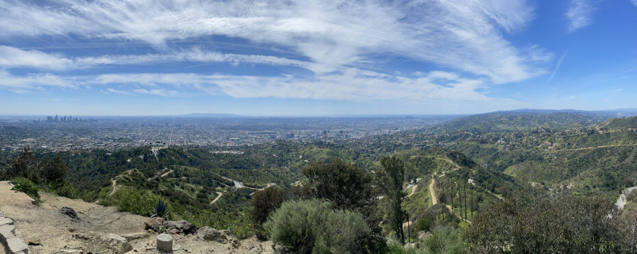 Panorama lors de la randonnée au Mont Hollywood