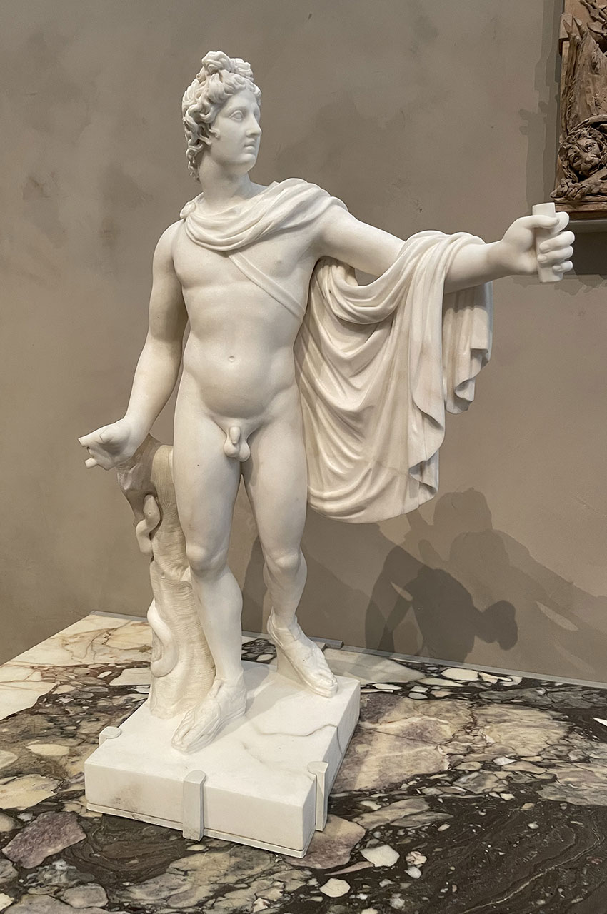 Statuette en marbre d'Apollon par Joseph Wilton