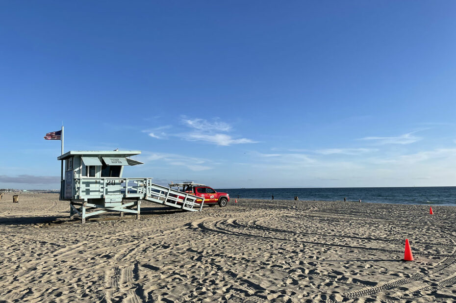 Cabane de sauveteurs sur la plage de Santa Monica