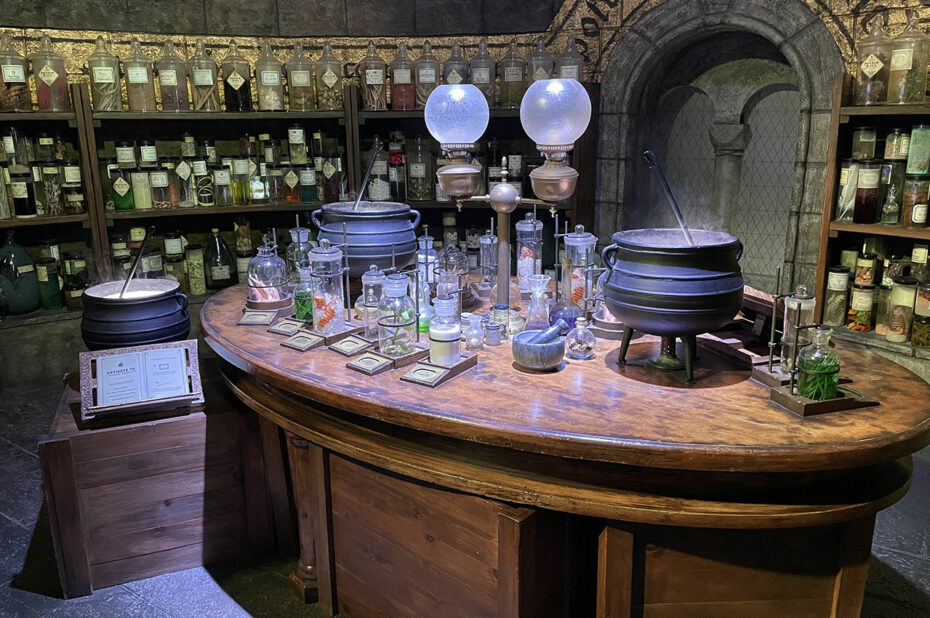 La table des potions de Harry Potter