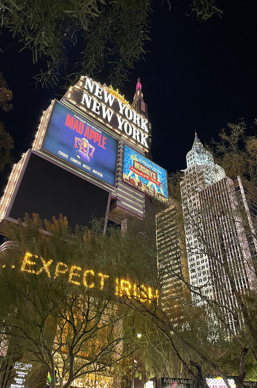 La hauteur vertigineuse du casino New York-New York