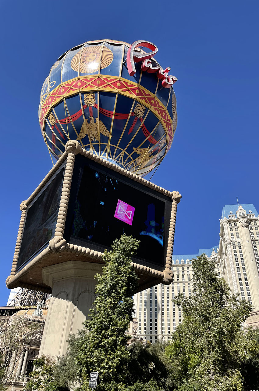 La montgolfière de Paris Las Vegas et ses écrans géants