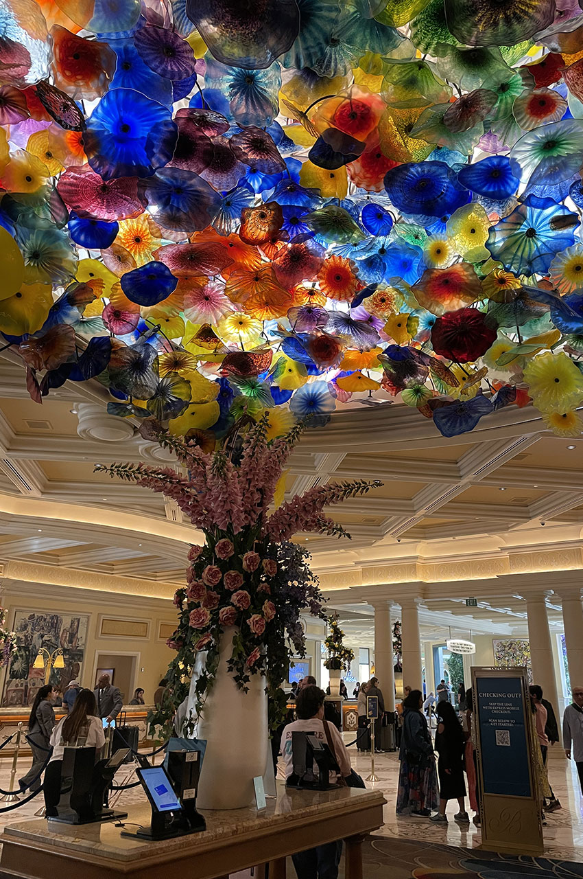 2000 fleurs de verre soufflées à la main, œuvre de Dale Chihuly au Bellagio