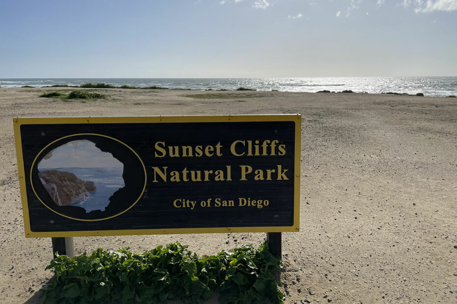Panneau du Sunset Cliffs Natural Park