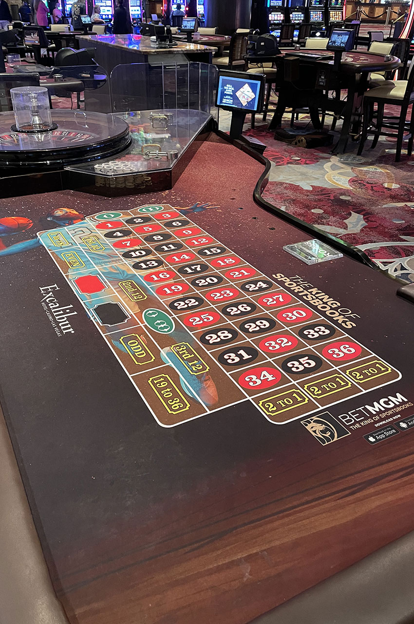 Table de roulette dans un casino de Las Vegas