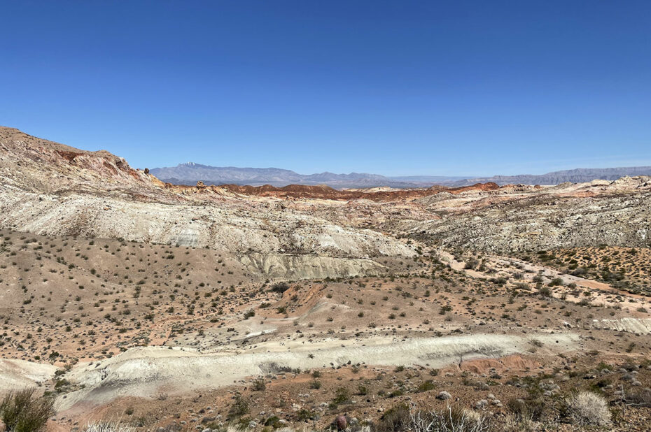 Les variations de couleur étonnantes des paysages du Nevada