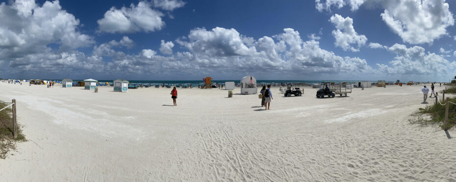 Panorama sur la plage de Miami Beach
