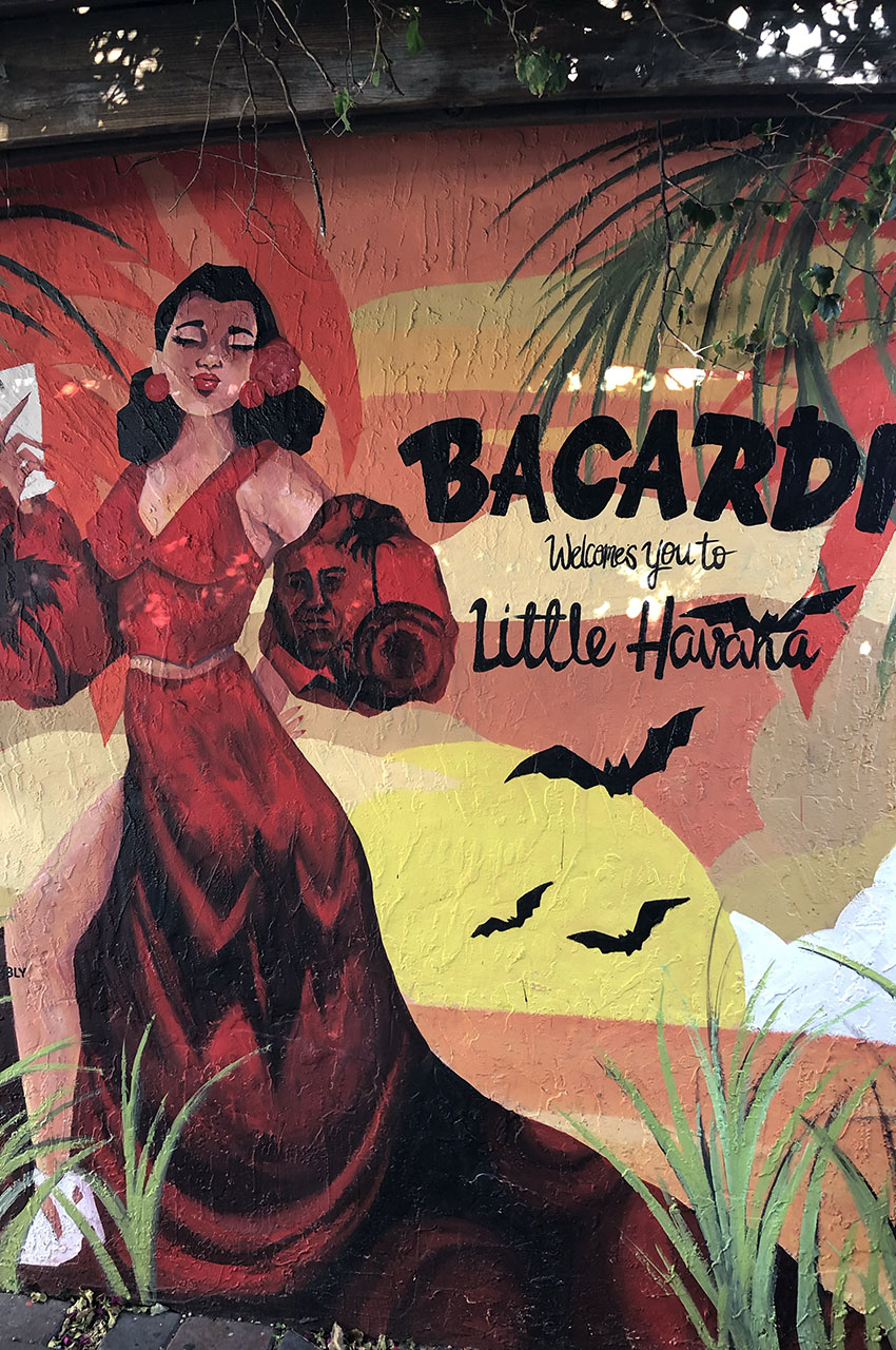 Street art pour la marque de rhum Bacardi fondée à Cuba